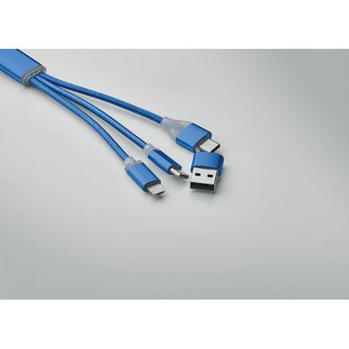 4 in 1 charging cable type C BLUE