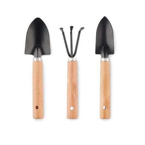 3 garden tools  in RPET pouch GRASS