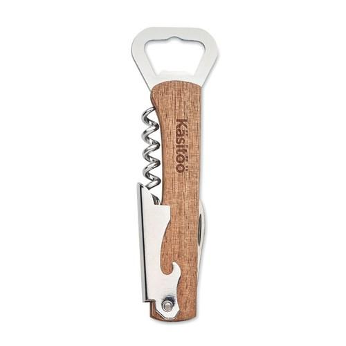 3 in 1 bamboo bottle opener WOOL