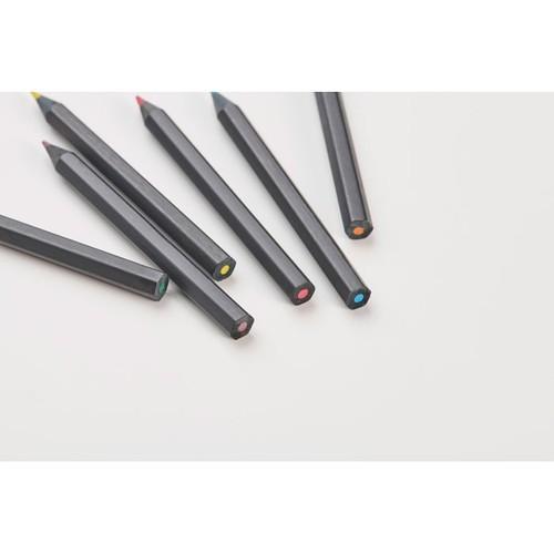 6 black colouring pencils NEGRO