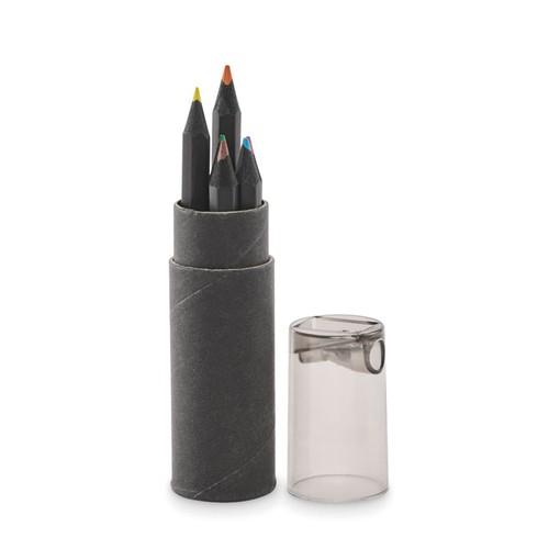 6 black colouring pencils NEGRO
