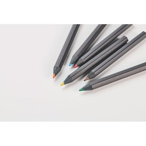 6 black colouring pencils NEGRO