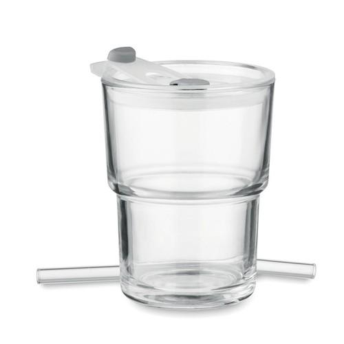 Gobelet verre et paille 400ml SIP