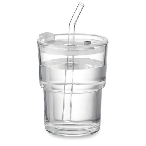 Gobelet verre et paille 400ml SIP
