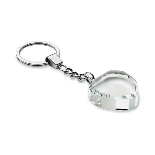 HEARTWARD Glass heart award key ring