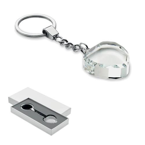HEARTWARD Glass heart award key ring