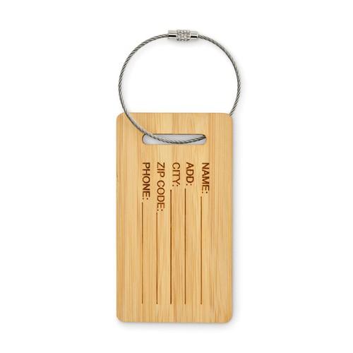 MIO Bamboo luggage tag