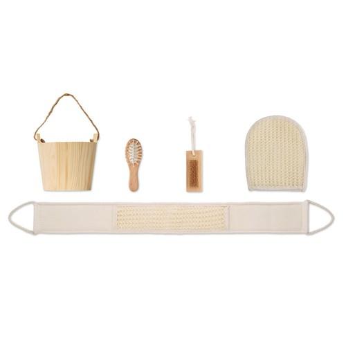 SELFCARE Bath gift set in wooden bucket