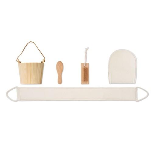 SELFCARE Bath gift set in wooden bucket