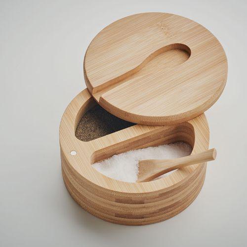 Salt and pepper bamboo box S&P