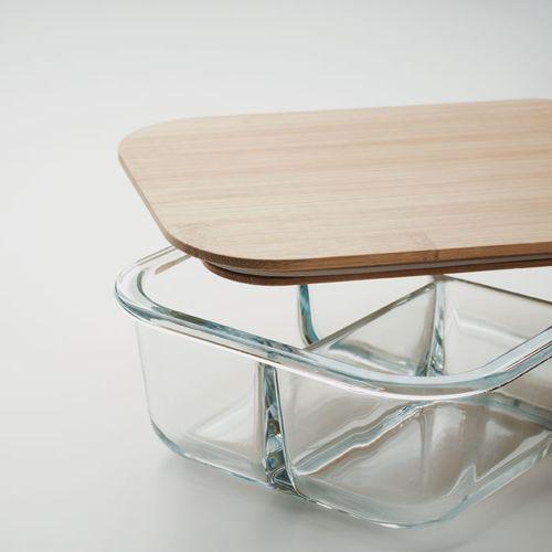 Glass lunch box with bamboo lid TUNDRA 3