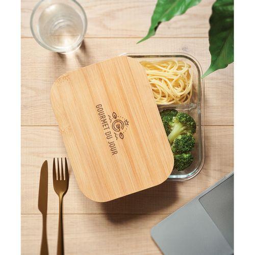 Glass lunch box with bamboo lid TUNDRA 3