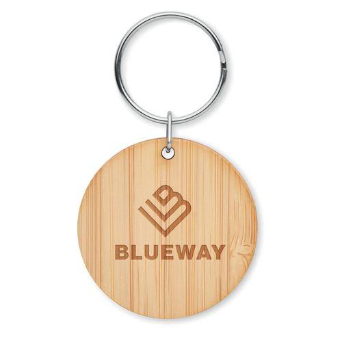 Round bamboo key ring ROUNDBOO