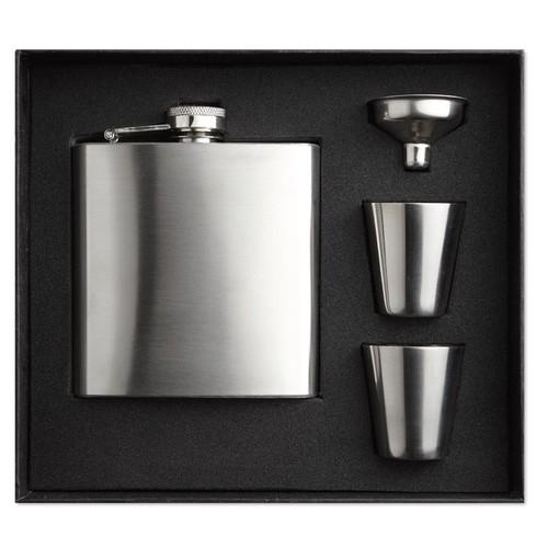 SLIMMY FLASK SET Flacon de poche avec gobelets