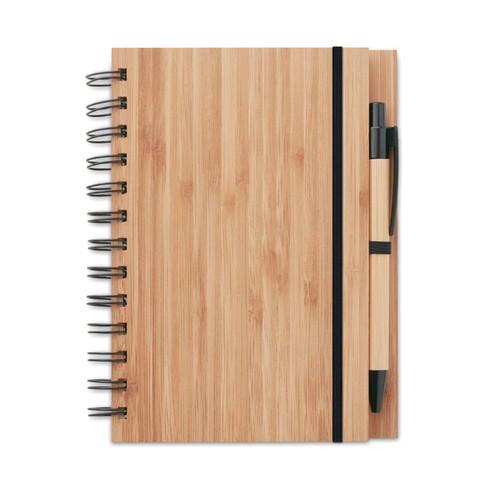 BAMBLOC Bamboo notebook with pen lined