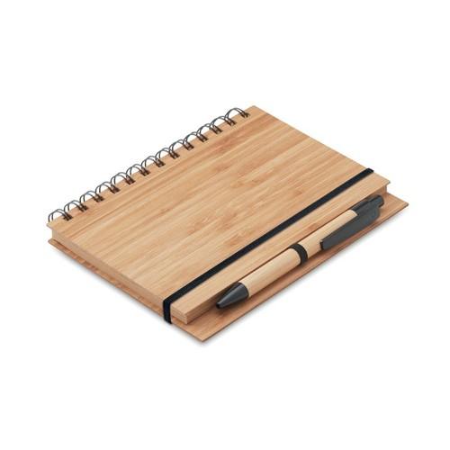 BAMBLOC Bamboo notebook with pen lined
