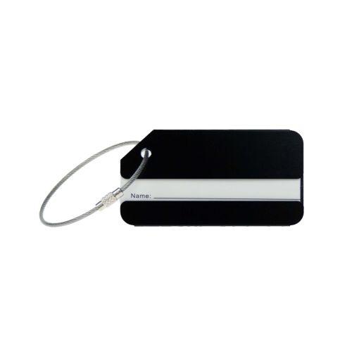 Luggage Tag Aluminium Noir
