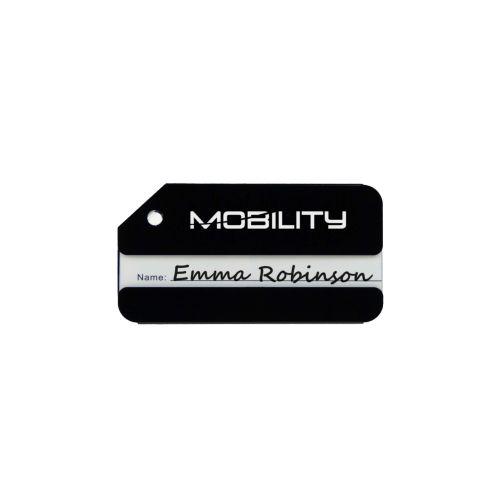 Luggage Tag Aluminium Noir